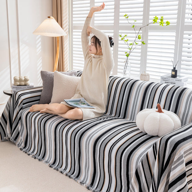 Slipcover KAS™ Modern Minimalist Sofa Throw Cover Cotton Knit Throws for Couch Scratch Proof Couch Cover