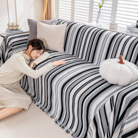 Slipcover KAS™ Modern Minimalist Sofa Throw Cover Cotton Knit Throws for Couch Scratch Proof Couch Cover