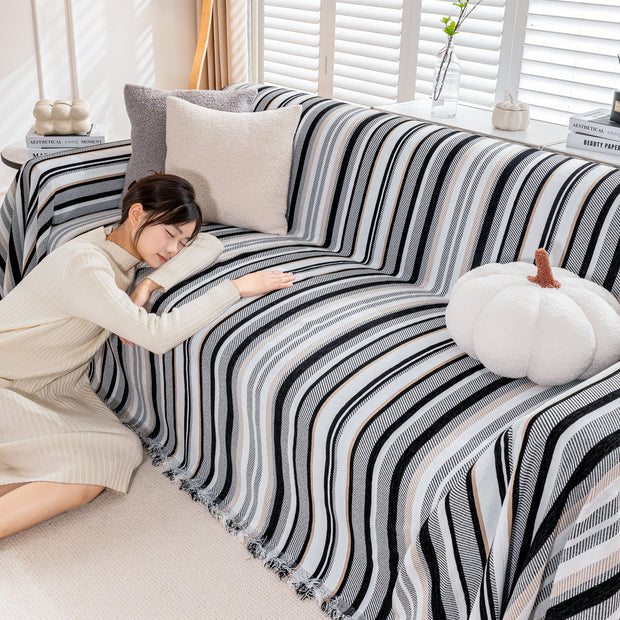 Slipcover KAS™ Modern Minimalist Sofa Throw Cover Cotton Knit Throws for Couch Scratch Proof Couch Cover