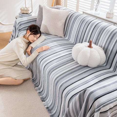 Slipcover KAS™ Modern Minimalist Sofa Throw Cover Cotton Knit Throws for Couch Scratch Proof Couch Cover