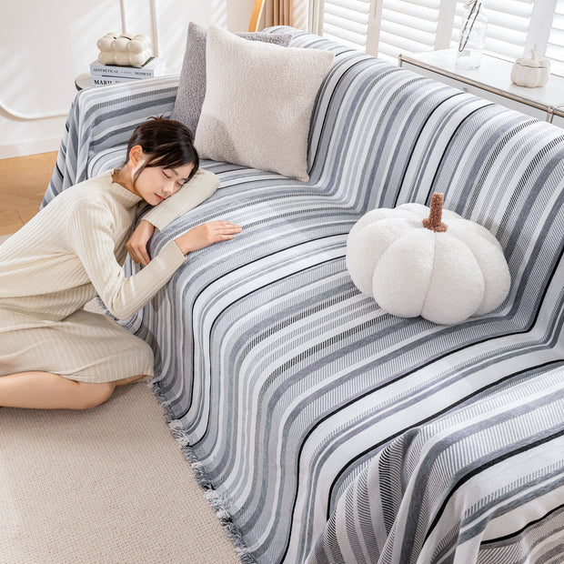 Slipcover KAS™ Modern Minimalist Sofa Throw Cover Cotton Knit Throws for Couch Scratch Proof Couch Cover