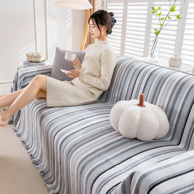 Slipcover KAS™ Modern Minimalist Sofa Throw Cover Cotton Knit Throws for Couch Scratch Proof Couch Cover