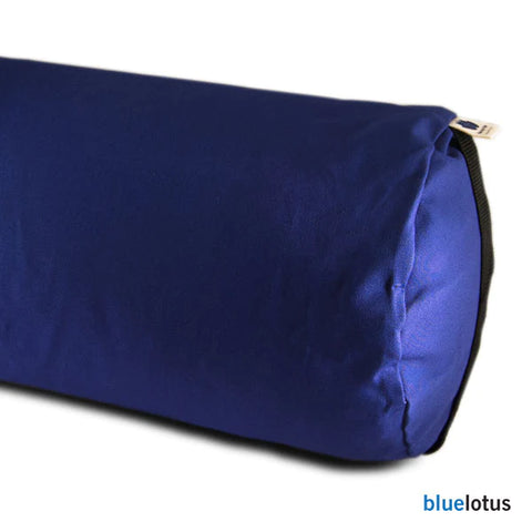 Blue Lotus Round Yoga Bolster - Natural Linens