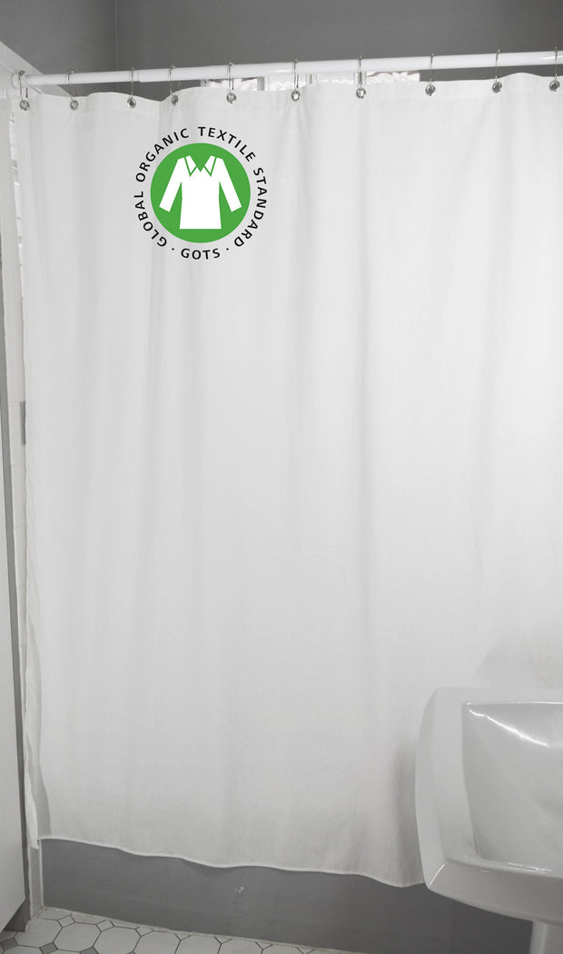 Bean Products Organic Cotton Shower Curtain - Natural Linens
