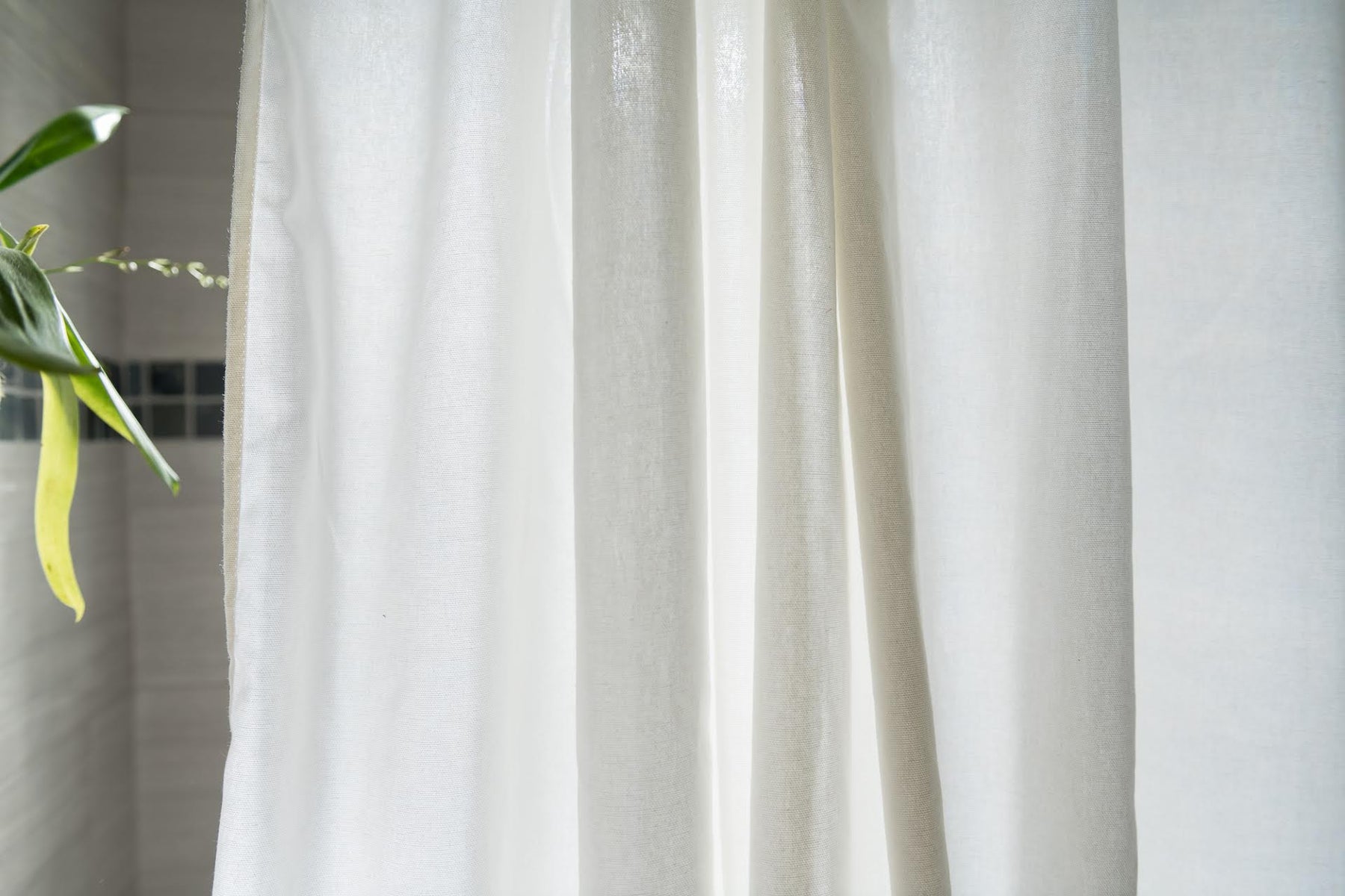 Bean Products Organic Hemp Shower Curtain Natural Linens