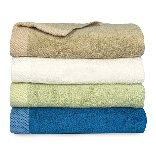 BedVoyage Luxury Viscose from Bamboo Cotton 8-pc Towel Collection (2 Bath, 2 Hand, 4 Washcloths) - Natural Linens
