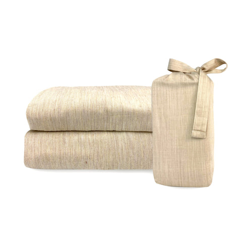 BedVoyage Mélange Viscose from Bamboo Cotton Pillowcase Sets - Natural Linens