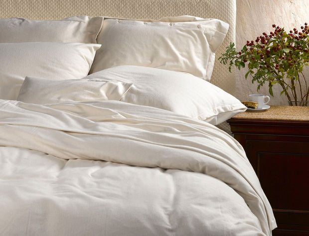 SDH Flannel by The Purists Duvet Covers - Natural Linens