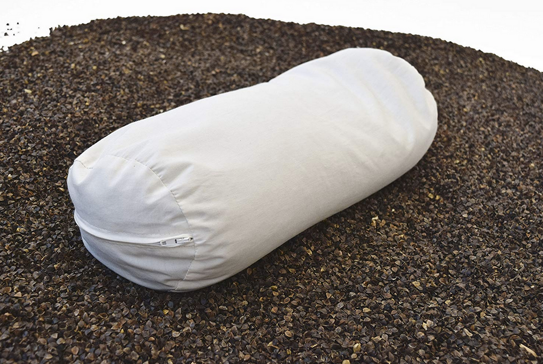 Bean Products WheatDreamz Cuscino Per Il Collo In Cotone Bio Con Grano Saraceno - 15,2 X 40,6 Cm, Regolabile, Prodotto USA