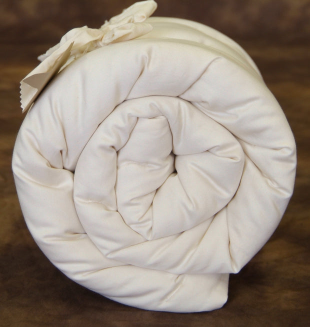 Holy Lamb Organics Quilted Wool Deep Sleep Mattress Topper - Natural Linens