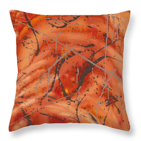EarthWise Designs Orange Swirl - Throw Pillow