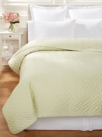 Bellino Raso Quilted Coverlet - Natural Linens